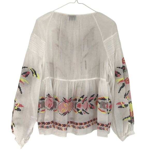 TANYA TAYLOR Clemence Cross Stitch Top Size 4 - Picture 7 of 10